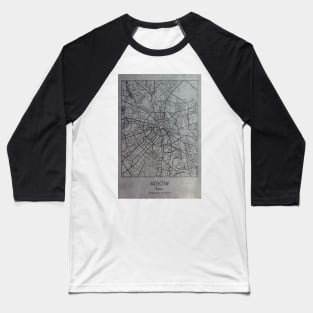 Moscow, Russia, city map Baseball T-Shirt